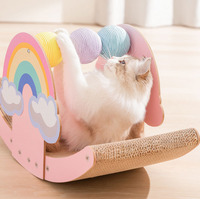 Jouets pour chats en gros : Griffoir arc-en-ciel résistant à l'usure pour chats, articles et fournitures pour animaux de compagnie