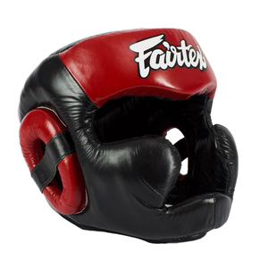 Protector Facial Completo Personalizado de Primera Calidad, Barra Protectora para Mejillas Fairtex, Transpirable, Ajustable, de Cuero Vacuno Genuino, con Visera Transparente - Product Image 1