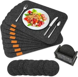 Round Felt <b>Table</b> <b>Mats</b>, Washable Non-Slip Modern Decorative Felt Placemats for Home Party Daily Use - Product Image 4