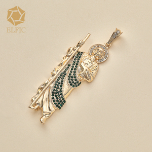 Elfic दुबई सोने के गहने रॉक हार धर्म बिग आभूषण Jude पेंडेंट - Product Image 3