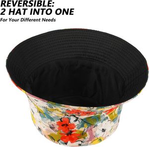 <strong>Floral</strong> Fisherman Outdoor Sun Protection Spring Summer Foldable Tie Bow <strong>Bucket</strong> <strong>Hat</strong> - Product Image 3