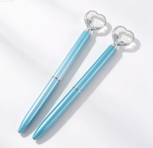 Chic Heart Crystal Topper Metal Ballpoint Pen Custom Logo Smooth‑Writing Wholesale <b>Wedding</b> Souvenir Pen - Product Image 1