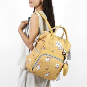 New Cartoon Diaper Bags <b>Large</b> <b>Capacity</b> Baby Supplies Storage Bag 2Pcs Set Mommy <b>Backpack</b> - Product Image 3