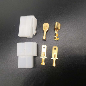 Custom Car and Motorcycle Wire Connector 6.3mm square <b>Plug</b> ABS Plastic Parts 3 Pin Terminal Connector Wire Harness - Product Image 6