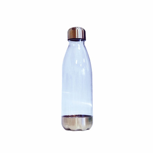 <b>Plastic</b> Water Bottle With Stainless Steel Bottom Reusable Travel <b>Drinkware</b> Cylindrical Shape General Use - Product Image 2