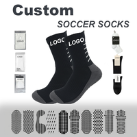 Chaussettes de sport antidérapantes sans couture pour entraînements de football, motif numérique dessiné à la main, ODM, écologiques, respirantes, en coton, élasthanne et polyester, collection Printemps, personnalisables