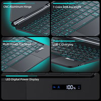 Clavier Magique Rétroéclairé avec Pavé Tactile pour Huawei MatePad Pro 13.2" 2025/2023, Prise en Charge de la Personnalisation - Vente Flash