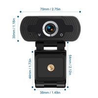 Webcam Kamera Mini USB 1080P Penuh Kualitas Tinggi dengan Mikrofon untuk PC 90 Derajat Panggilan Video Kelas Online