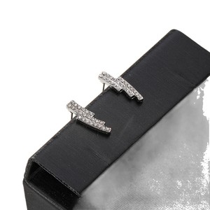 Boucles d'oreilles clous géométriques en argent micro-incrustées pour femme, usage quotidien - Product Image 5