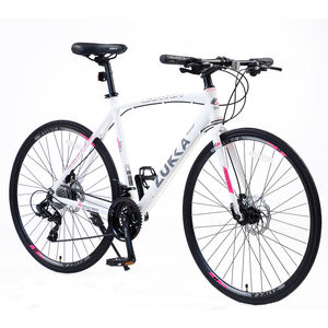 <span class=keywords><strong>Bicicleta</strong></span> de Montaña Híbrida con Cuadro de Aluminio 700C, 24 Velocidades, 3x8 Marchas, Frenos de Disco Dobles, Neumáticos 700x25C, Ciclismo para Adultos - Product Image 3