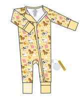 Combinaison élégante pour bébé avec fermeture éclair, manches longues, imprimé animalier aquarelle safari