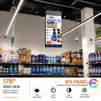 Pantalla Digital LCD de Doble Cara para Colgar en el Techo, 700 Nits, 4K, Software CMS, Pantalla Publicitaria para Interiores de Centros Comerciales