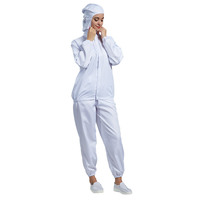 H-1107 Hanyang Clean 100% Polyester unisexe Anti-poussière uniformes de travailleur pour les bovins boeuf lait laitier volaille oeuf vin bière traitement