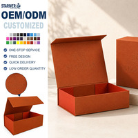 Boîte cadeau magnétique en velours pliable, emballage de luxe personnalisé avec logo en relief pour l'expédition et la vente en gros