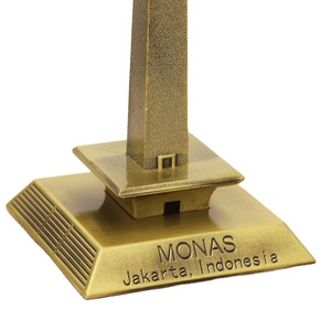 Torre antigua moderna de <span class=keywords><strong>Indonesia</strong></span>, modelo artesanal de Metal, recuerdos de viaje de Yakarta para decoración del hogar, estudio, puntos de referencia, grabado - Product Image 3