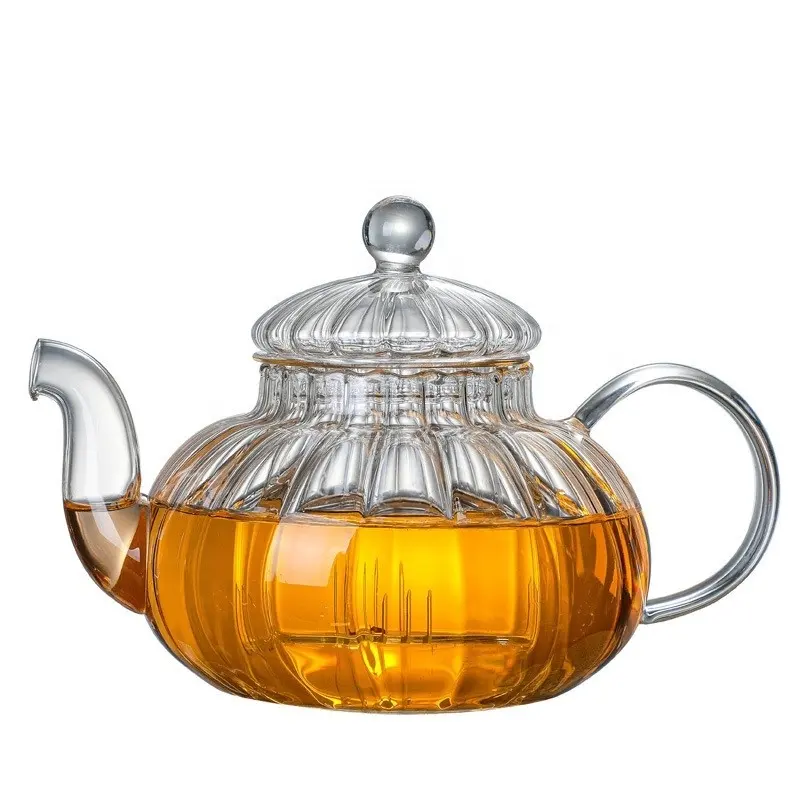 600ml Clear Tea Pot Stovetop Safe Glass Tea Pot Loose Leaf Tea Maker Borosilicate Glass Teapot With Glass Infuser