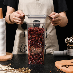 Gạo ngũ cốc Snack KEEPER nắp vuông nhà bếp Stackable trong suốt thiết lập tủ lạnh nhựa kín <span class=keywords><strong>container</strong></span> lưu trữ - Product Image 6