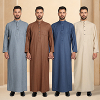 Vêtements musulmans en coton de luxe, fabrication islamique, robe de Dubaï de haute qualité, Jubbah, Thobe saoudien pour un usage quotidien