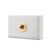 Interruptor de palanca de cerámica retro europeo blanco en stock, interruptor de pared de una o dos bandas para el hogar y hoteles