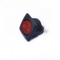 Interrupteur à bascule rond de 20 mm avec lumière LED 6A 250V T85 1E4