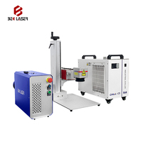 Machine de marquage par gravure laser UV modèle portable 3W 5W 10W pour bouteille de vin en verre avec accessoire rotatif