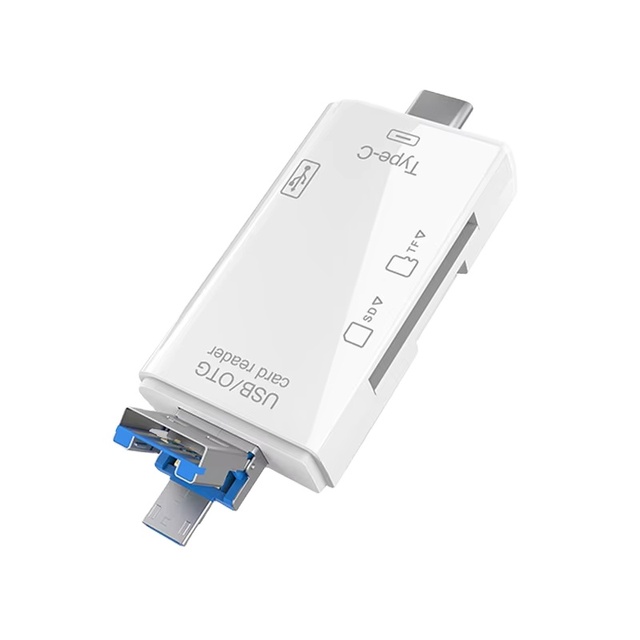 6 in 1 Otg Type C Card Reader Usb 2.0 TF Mirco Smart Memory Flash Drive Adapter Micro Mobile Phone Accessories