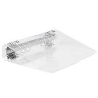 Carpeta de tarjetas fotográficas, álbum de tarjetas de acrílico PP ultra transparente con bisagra de Metal, carpeta acrílica A5 para página de recarga de manga de 6 agujeros