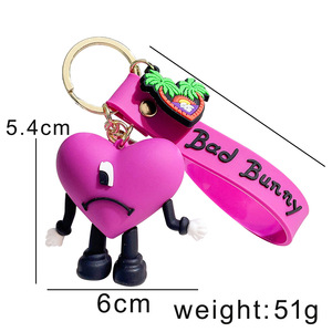 Llavero <span class=keywords><strong>de</strong></span> anime <span class=keywords><strong>de</strong></span> <span class=keywords><strong>Bad</strong></span> <span class=keywords><strong>Bunny</strong></span>, el más vendido, <span class=keywords><strong>de</strong></span> goma suave, colgante para mochila, lindo, exquisito, personalizado, pequeña decoración, venta al por mayor - Product Image 6