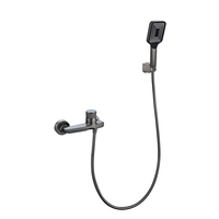 Pistolet gris cuivre corps mural cascade chaud froid mitigeur robinet en laiton salle de bain cuisine robinet pluie à main pour douche bain utilisation