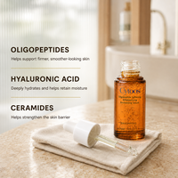Sérum OEM 24K à l'acide hyaluronique végétalien et à la niacinamide pour la vitamine C, anti-rides, anti-âge, réparateur et éclaircissant pour le visage