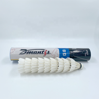 Volants de badminton Tournament Air en plumes d'oie droites naturelles, avec base en liège, durables, classe A