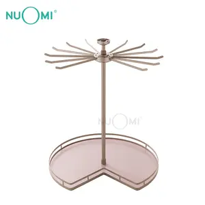 Nuomi Multifunctional Rotating Storage Basket Clothes Pants Hanger Rack For Corner Wardrobe Cabinet