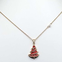Clochette de Noël en forme de flocon de neige ; Renne ; Sapin de Noël ; Pendentif en acier inoxydable ; Collier avec pendentif pour couple.