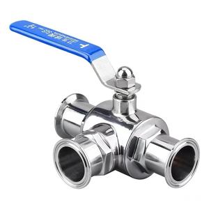 Higiene <span class=keywords><strong>19</strong></span> 25 32 38 51mm 304 316L sanitaria de acero inoxidable de 50,5mm Tri Clamp T L Puerto 3 tres vías, válvula de bola - Product Image 3