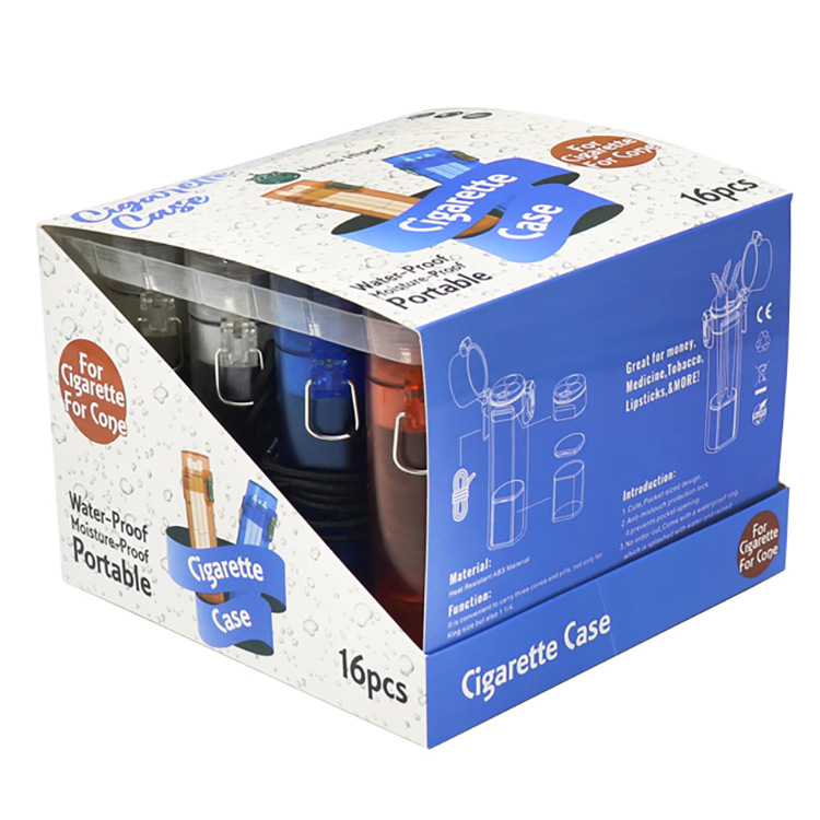 plastic waterproof cigarette case Case, with BIC Lighter Weighing only 3.53 oz / 100 g 3pcs Portable Small Transparent Plastic