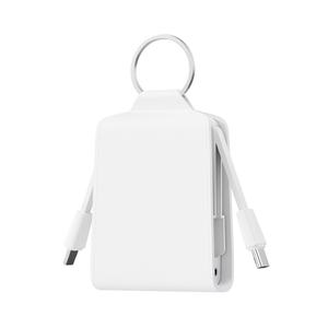 Chargeur portable avec logo personnalisé, 5W, 2000mAh, mini batterie externe avec câbles intégrés, petite batterie externe d'urgence - Product Image 5