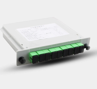 Feuille de données de séparateur de fibre optique PLC bidirectionnelle 8 ports SC/UPC 1*8 pour réseau 4G