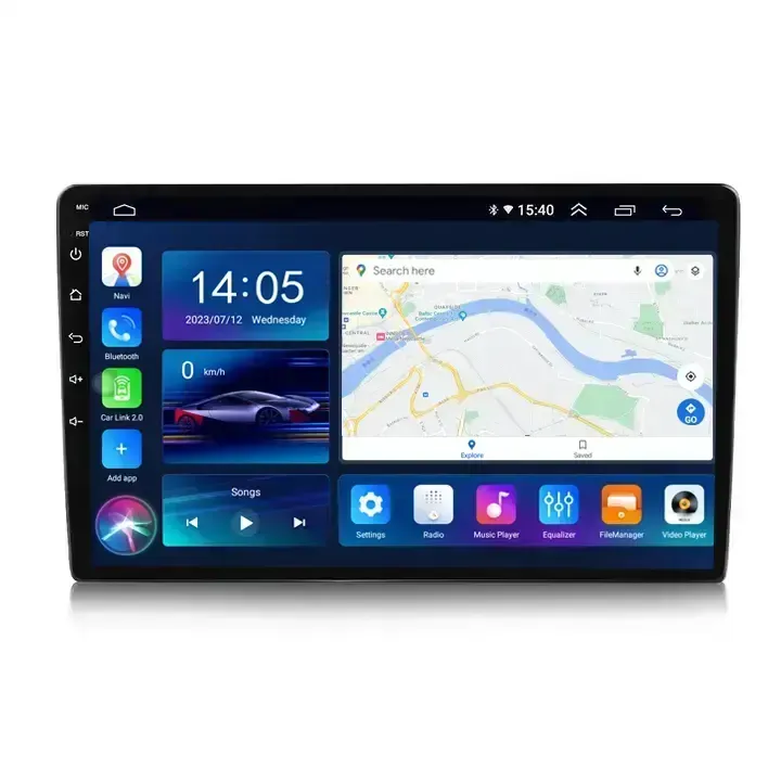 TS18 écran tactile 7/9/10 pouces lecteur dvd de voiture 2 + 32/4 + 64G autoradio android IPS QELD écran 8 cœurs GPS caméra arrière stéréo pour voiture