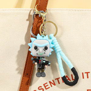 Portachiavi Anime Rick e <span class=keywords><strong>Morty</strong></span> di Marca, Nuovo Design in Silicone, Stile Carino, Non Tossico, Ciondolo per Zaino Scolastico, Regalo Confezionato Singolarmente - Product Image 4