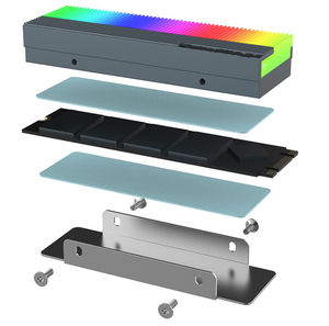 M2 SSD غرفة التبريد 5V 3Pin NVME NGFF <span class=keywords><strong>M</strong></span>.2 2280 الحالة الصلبة محرك قرص صلب التبريد المبرد الحرارة بالوعة برودة سترة لوحة حرارية - Product Image 5