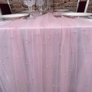 Quality Lace Tulle Floral Yarn <b>Table</b> <b>Runner</b> Custom Material Industrial Grade For Professional Wedding Banquet Planners - Product Image 1