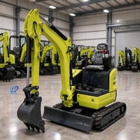 Livraison Gratuite, Certifié CE et EPA, Mini-Excavatrice de 1 Tonne, Type Chenilles, Micro-Pelle Hydraulique, Couple de Charge Élevé 18,5 kW