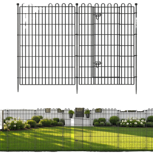 <span class=keywords><strong>Portail</strong></span> de jardin double en métal, facile à installer, hauteur 81 cm, pour allée de jardin, patio extérieur - Product Image 1
