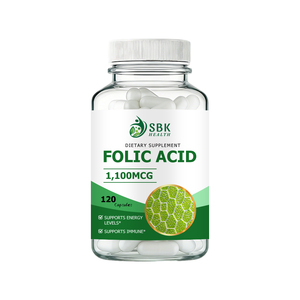 Private Label Folic Acid Capsules with Folic Acid Supports Normal Body Supports Healthy Digestion and Nutrient Absorption - Product Image 1