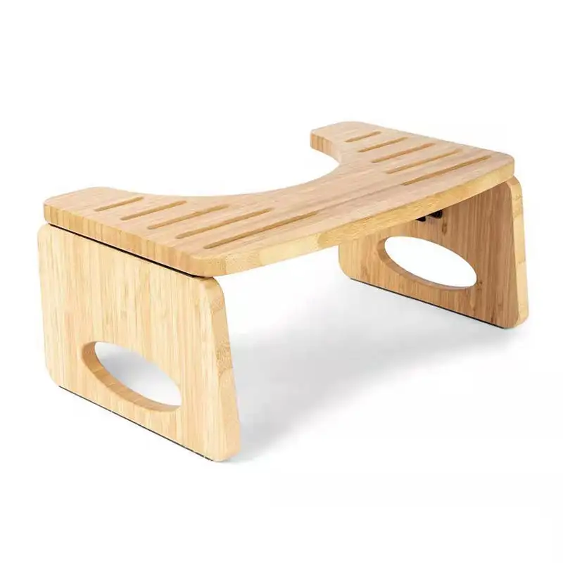 대나무 쪼그리고 앉는 화장실 발판 아이와 성인을 위한 Foldable 발 발판 단계 발판