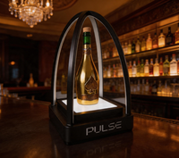 Présentoir Lumineux LED Rechargeable Personnalisé pour Bouteilles de Vin, Bière et Spiritueux en Acrylique – Support Glorificateur de Bouteilles