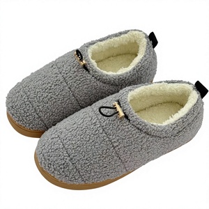 Sabot en coton transfrontalier le plus vendu, avec boucle en corde motif ours en peluche, réglable, entièrement fermé à l'arrière, doublé de fourrure de <span class=keywords><strong>mouton</strong></span>, pour l'hiver - Product Image 1