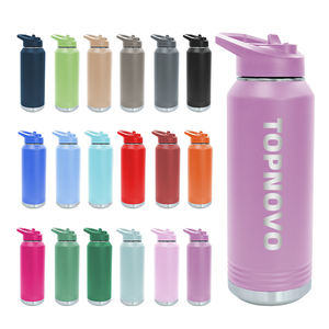 Custom 32oz Stainless Steel <b>Double</b> <b>Wall</b> Vacuum Flask Insulated Sports Water Bottle Hiking Handle Lids Design Travel - Product Image 1
