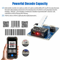 Módulo Lector de Códigos de Barras CMOS 2D con Interfaz USB TTL, Motor de Escaneo de Códigos de Barras Integrado, Módulo Escaneador de Códigos QR