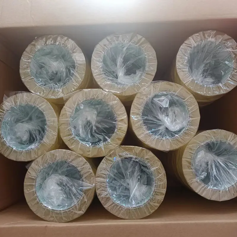 Pack of 6 branded custom super transparent opp shipping tape clear packing tape bopp tape jumbo roll for sealing cartons box